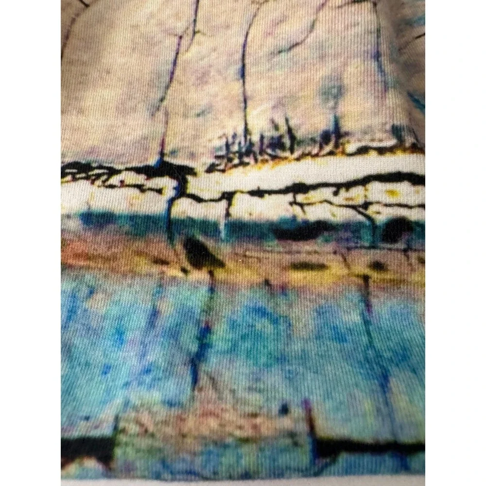 Lori Quinn Art Design Hat Made In Canada‎ S M Abstract Print Cotton Stretch